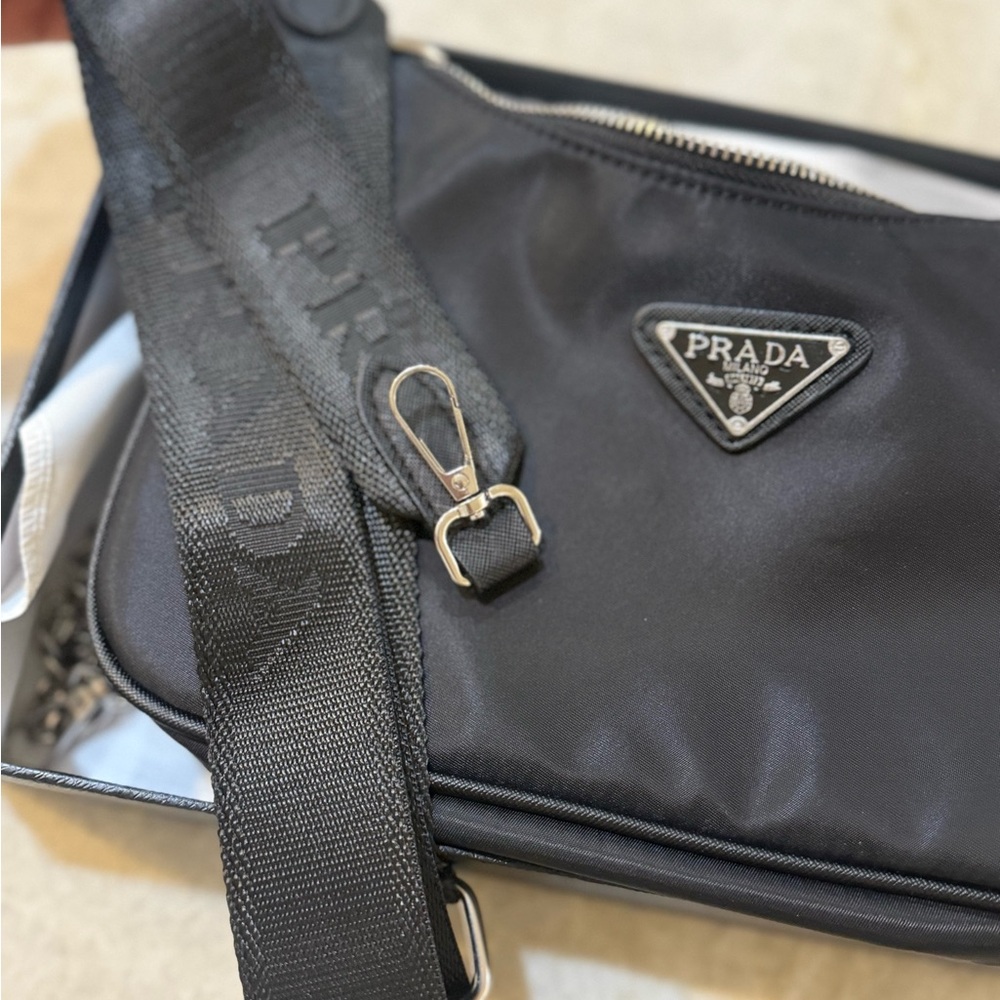 Prada Black Messenger Bag for Men